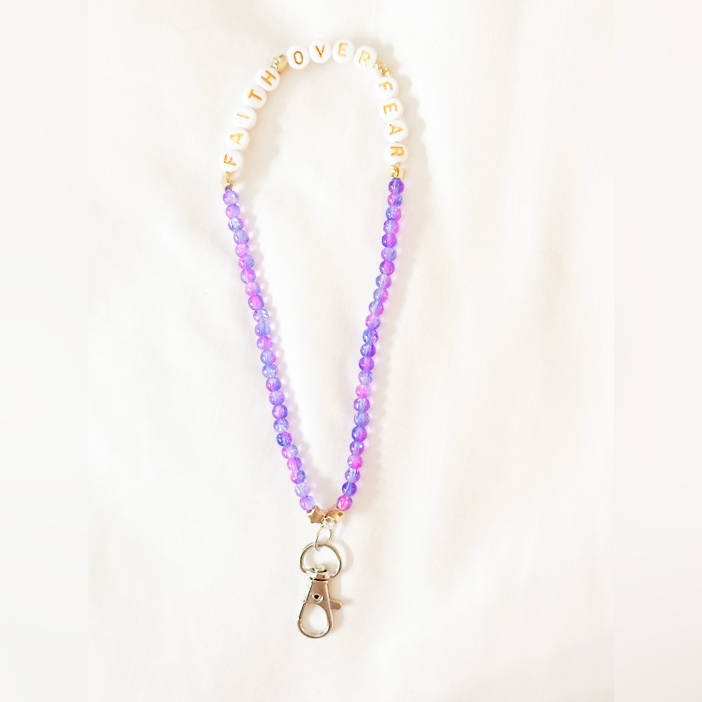Faith over fear keychain